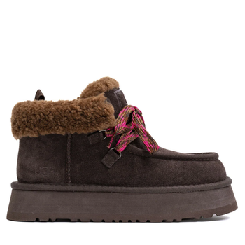 Жіночі уггі Платформа Жіночі Замша Шоколадні UGG Funkarra Platform Chocolate (39, темно-коричневий)