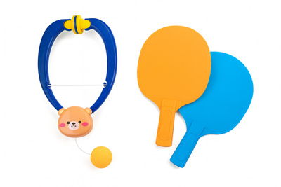 Игровой набор Подвесной пинг-понг с мишкой «Bear Trainer», 2 ракетки, ABS-пластик, синий