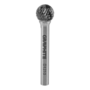 Фреза по металу HM, тип D (сферичний), 12 x 10 мм, хвостовик 6 x 45 мм Graphite