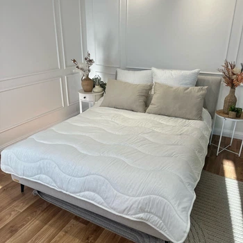 Одеяло двуспальное шерстяное Viluta Comfort 21422 170x210 см бежевое