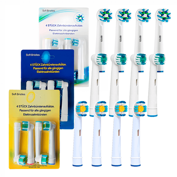 Насадки для електрощіток Oral B набір 12 шт середньої жорсткості: precision clean, 3d white та cross action
