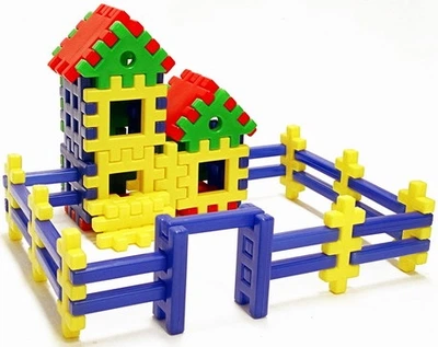 Пластиковые пазлы конструктор Дом Джека 53 детали Toys plast, ИП.09.004