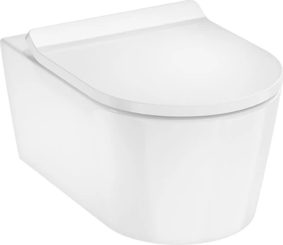Унитаз подвесной Hansgrohe EluPura S 62025450 540 AquaHelix Flush HygieneEffect c Slim сиденьем Soft Close QuickRelease дюропласт