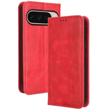 Чехол-книжка Deexe Retro Style для Google Pixel 10 / 10 Pro - Red