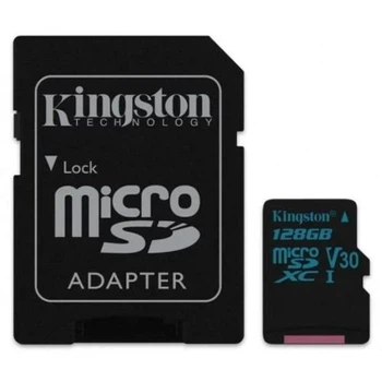 Карта памяти microSDXC, 128Gb, Kingston Canvas Select Plus, SD адаптер (SDCS2/128GB)