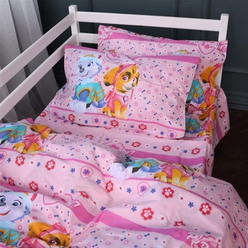 Простынь MirSon полуторная 150х220 см Kids Time 17-0860 Paw Patrol Girl Edition Бязь (2200011860053)