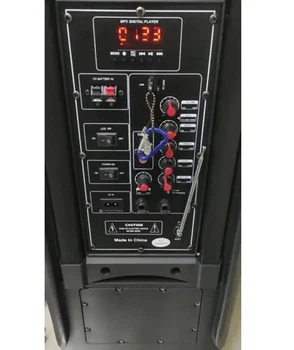 Портативная колонка Su-Kam 1010 с 2 микрофонами BT 12v220v мощность 90-150 Вт до 12 часов