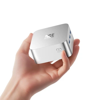 Мини ПК ACEMAGICIAN T8PLUS / Intel N100 / RAM 16GB / SSD 512GB / 3 x HDMI / 2 x LAN / Wi-Fi 5 / Bluetooth 4.2 / Windows 11 Pro / Серебристый