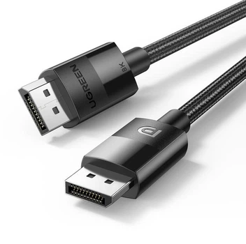Кабель DisplayPort 8K Ugreen DP114 DP1.4 Male to Male Plastic Case Braided Cable 2 м Black (80392)