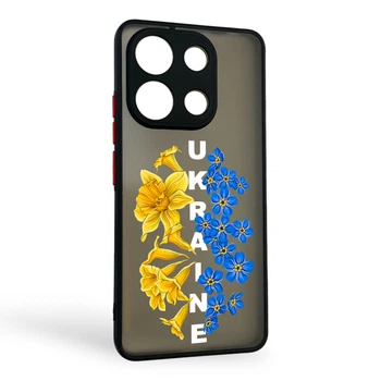 Чохол для телефона Xiaomi Redmi Note 13 4G з 3D принтом патріотичним з високими бортами із захистом камери чорний