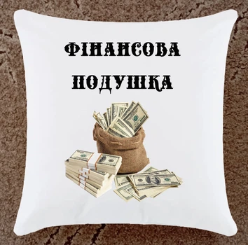 Подушка прикольная плюшевая Финансовая подушка (У100)