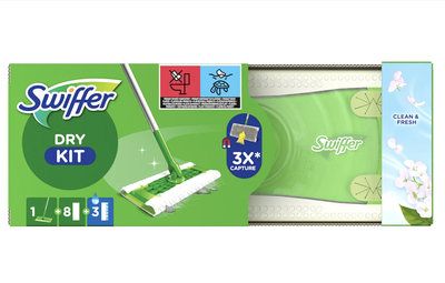 Швабра для миття підлоги Swiffer Kit + 8 сухих і 3 вологих серветки