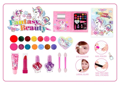 Набор детской косметики fantasy beauty "Таинственный единорог" 20 предмета в коробке