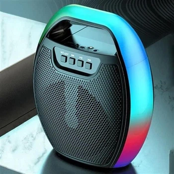 Портативна Bluetooth колонка ESS-209A (USB+SD+Bluetooth+FM+дисплей+1-динамік) Black