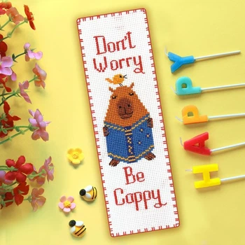 "Don't Worry Be Cappy" - набір для вишивки закладки