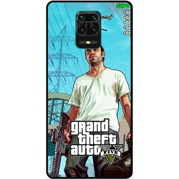 Силиконовый чехол бампер Candy для Xiaomi Redmi Note 9 Pro с рисунком GTA ГТА