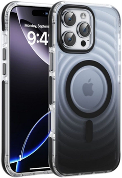 Панель Evelatus EchoWave Clear MagSafe Case для Apple iPhone 16 Black (EVEAPP16EWCMBL)