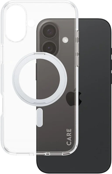 Панель CARE by PanzerGlass Feature Case Transparent w. Silver Kickstand & MagSafe для Apple iPhone 16 Plus (5715685003899)