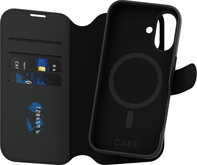 Чохол-книжка CARE by PanzerGlass Feature Case Tango Two-in-One Wallet w. MagSafe для Apple iPhone 16 Black (5715685003912)