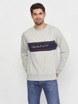 Світшот GANT Archive Stripe C-Neck 2006000 Light Grey Melange M