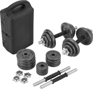 Zestaw hantli żeliwnych Gymtek w walizce 19 kg (5907766663072)