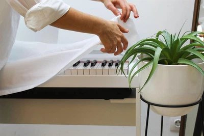 Накидка для пианино GA Music 135×31×14 см Oxford Белая