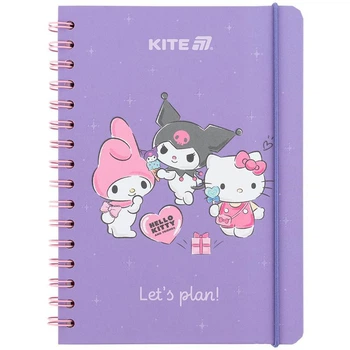 Дневник-планер на спирали твердый переплет Kite Kuromi HK25-438-1, 71182