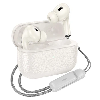 Бездротові Bluetooth навушники Hoco EQ9 Plus Duke true wireless ANC Noise Reduction BT 5.3 Milky white