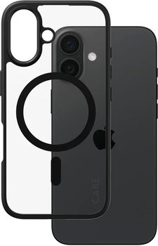 Панель CARE by PanzerGlass Flagship Case Transparent Urban Combat w. Black Frame & MagSafe для Apple iPhone 16 (5715685004230)