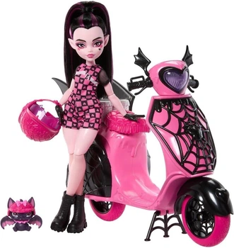 Кукла Mattel Монстер Хай Дракулаура на скутере Monster High Draculaura Scooter Set (JDR61)