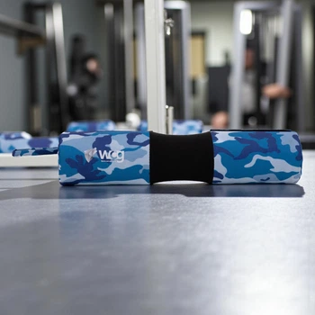 Пом’якшуюча Накладка на гриф WCG Bar Pad 42×9см Бар Пад для захисту шиї та плечей під час присідань Синій камуфляж