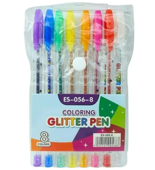 Набор гелевых ручек "JO" /ES056-8/, 8 цветов, Glitter pen