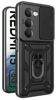 Протиударний чохол Armor Ring + захиcт камери для Redmi 15 case Simon чорний