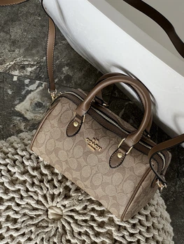Сумка жіноча Mini Rowan Crossbody In Signature бежеве барило