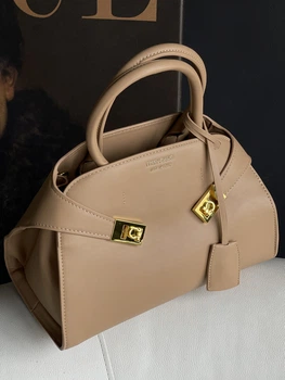 Сумка женская Salvatore Ferragamo деловая бежевый Феррагамо Премиум качества