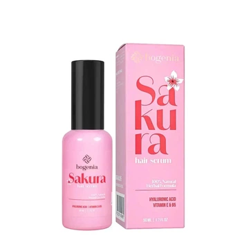 Сыворотка с экстрактом сакуры, гиалуроновой кислотой и витаминами Е и В5 Bogenia Sakura Hair Serum 50 мл