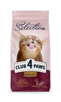 Сухой корм для котов Club 4 Paws Selection с уткой и овощами 1.5 кг B4671201
