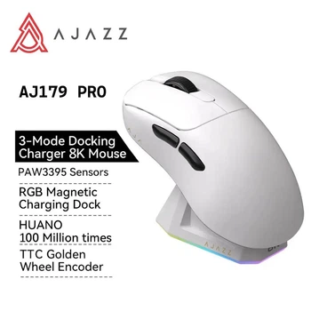 Беспроводная Игровая Мышь Ajazz Aj179 Pro 8000Hz White 2.4G
