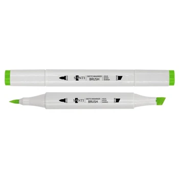 Маркер двусторонний акварельный Santi sketch SM-87 391117 ярко-зеленый