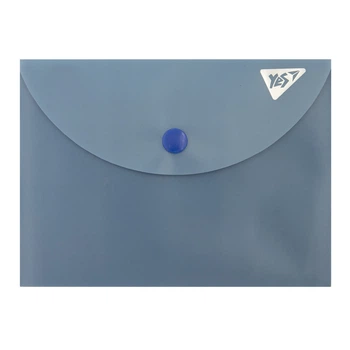 Папка-конверт на кнопке B7 YES Fusion 492331 15х11 см синяя