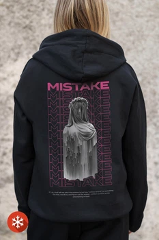 Женское утепленное зип-худи на флисе зиппер с принтом Mistake Kane Black S/M (8055839)