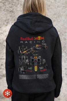 Жіноче Утеплене Зіп Худі На Флісі Зіпер З Принтом Redbull Kane Black S/M (8055849)