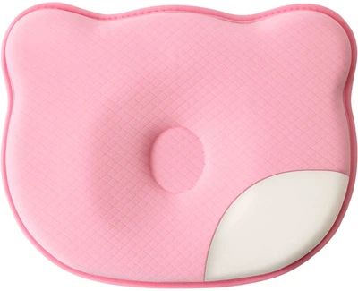 Подушка ортопедическая Papaella BabyComfort 27x22x3 см с эффектом памяти в форме мишки Розовая (4820227288724)