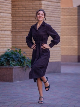Вельветова сукня FirstWoman XL коричневий 43436297