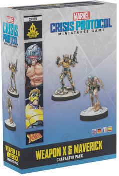 Zestaw figurek do złożenia i pomalowania Atomic Mass Games Marvel: Crisis Protocol - Weapon X & Maverick (841333126254)