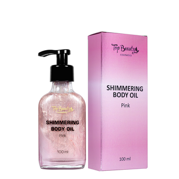 Масло для тела мерцающее сухое с шиммером Top Beauty Shimmering Body Oil 100 мл Pink/Розовый шиммер
