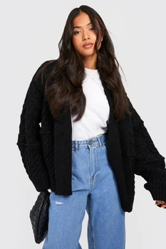 Жіночий кардиган boohoo 111643-4 S чорний (1116430030)