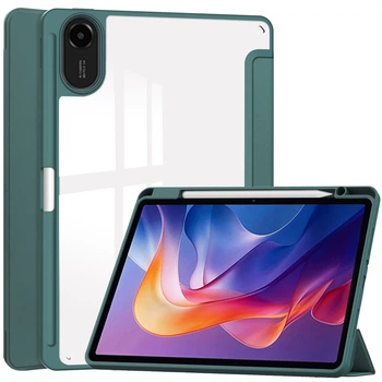 Чехол Clear Acrylic Xiaomi Redmi Pad 2 (2025) 11" с местом для стилуса Темно-зелёный
