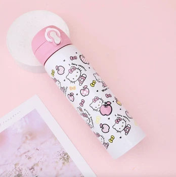 Термос с нержавеющей стали Memos с клапаном и поилкой Hello Kitty 500мл Kitty