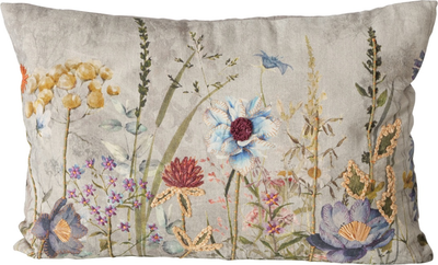Декоративна подушка Boltze Blomster бавовняна з квітковим візерунком 60 x 40 x 16 см (4066076329533)